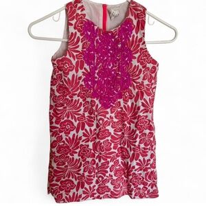 Crewcuts Kids Girl’s 10 Preppy Pink Embroidered Summer Beach Dress
